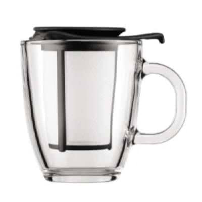 Set BODUM Yo-Yo Mug en Verre et Filtre en Nylon 0.35 L