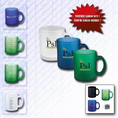 Mug 350 ml en verre givré
