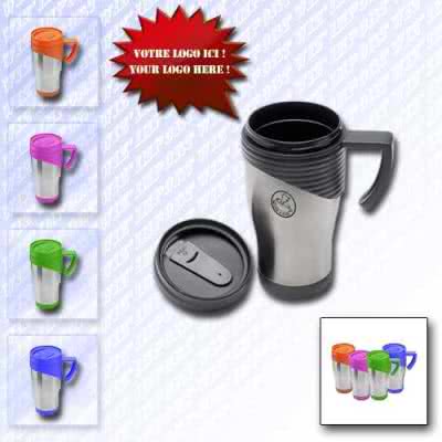 Mug 450 ml en inox avec manche